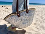 STRAW BAG TOTE – SILVER SEQUINS (Lining)