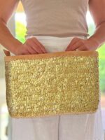 Gold Sequin Clutch