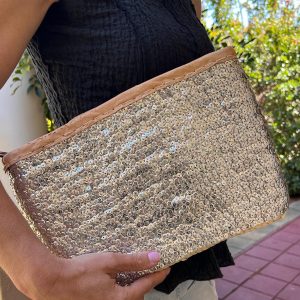 Silver Sequin Clutch