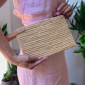 Raffia Plain Clutch