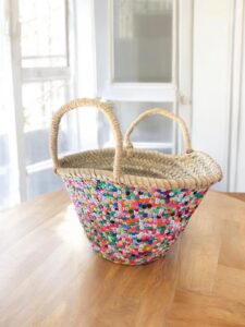 DECOARTIVE BASKET MULTI-COLOURED