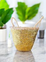 DECORATIVE BASKET GOLD