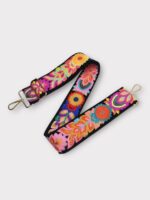 HAND -BLACK EMBROIDERED ADJUSTABLE BAG STRAP