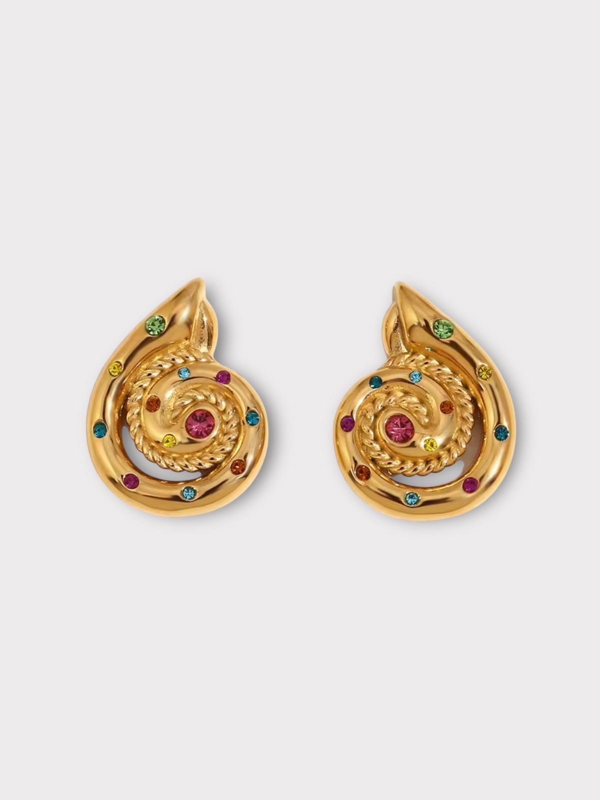 SOLEIL SHELLS EARRINGS GOLD